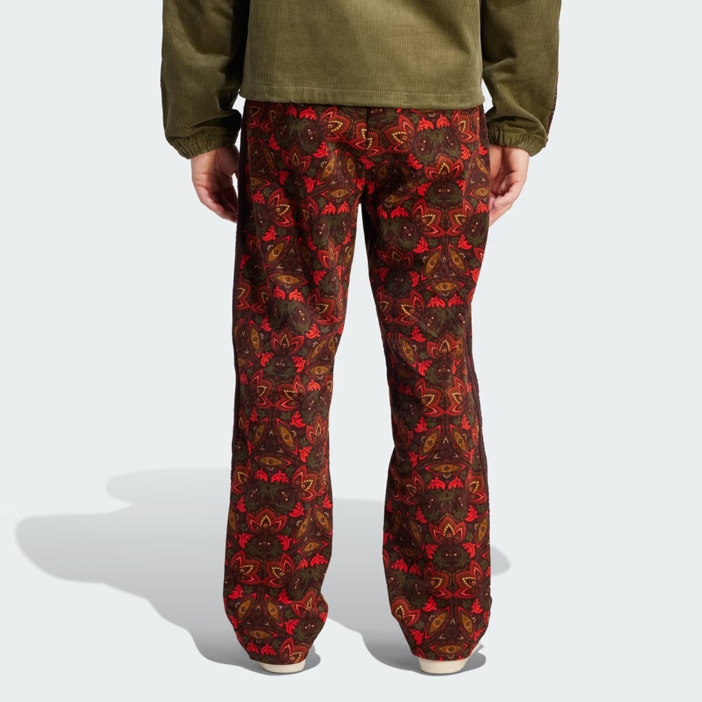 ADIDAS Men's Corduroy Cotton Track Pants IS5277 Size Medium 70’s Style Paisley - Picture 3 of 12